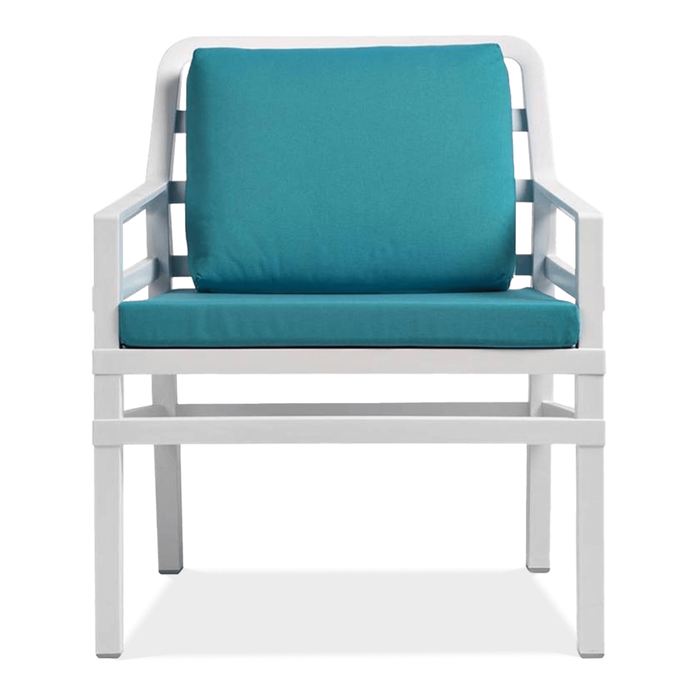 Комплект Nardi DEI- журнальный столик Aria 60+ 2 кресла Aria с подушкой, Bianco