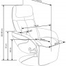 Мягкое раскладное кресло для отдыха PL- HALMAR OPTIMA 2 бежевый