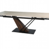 Стол раскладной INI- FERNANDO CERAMIC 160(220)*90 травертин мат/ темный орех  
