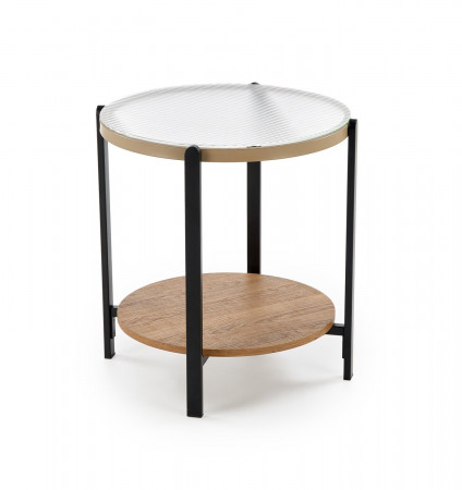 Стол журнальный HALMAR KAMALA S прозрачный-натуральный