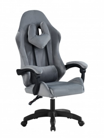 Кресло геймерское BIO- Гладиатор велюр серый