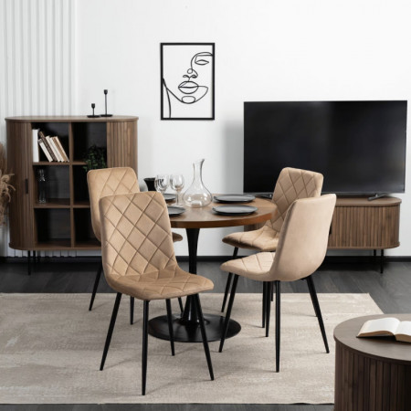 Стул кухонный Ont- Foris велюр бежевый