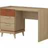 Письменный стол с 3 ящиками Helvetia SCANDI 24D5OH03 (дуб/кирпич)