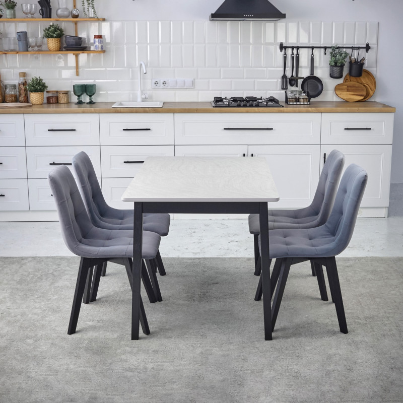 Комплект кухонной мебели Ont- Антонио 120 Серо-бежевый+ 4 Стула Дарио серые