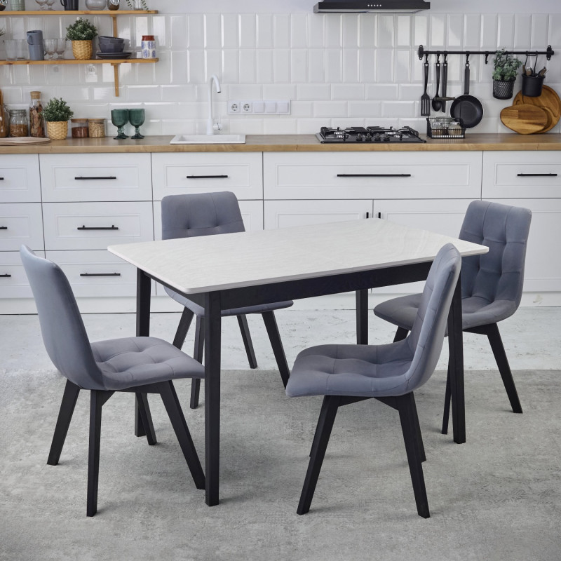 Комплект кухонной мебели Ont- Антонио 120 Серо-бежевый+ 4 Стула Дарио серые