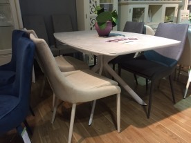 Стол обеденный модерн EXI- Алессандрия (керамика, белый)
