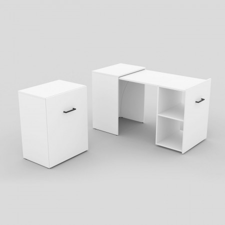 Раздвижной письменный стол Helvetia SMART 2497LV03 (белый)