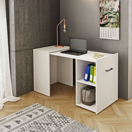 Раздвижной письменный стол Helvetia SMART 2497LV03 (белый)