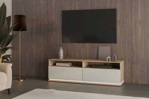 Тумба под телевизор Helvetia DORE 24DKNU41 (промасленный дуб/кашемир)