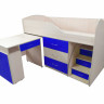 Кровать-комната + стол VRN- Bed Room 5 (синий)