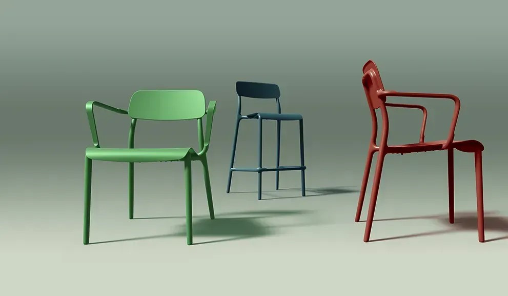 Кресло уличное обеденное VLL- FERNE Remo (коричневый, белый, кирпичный)