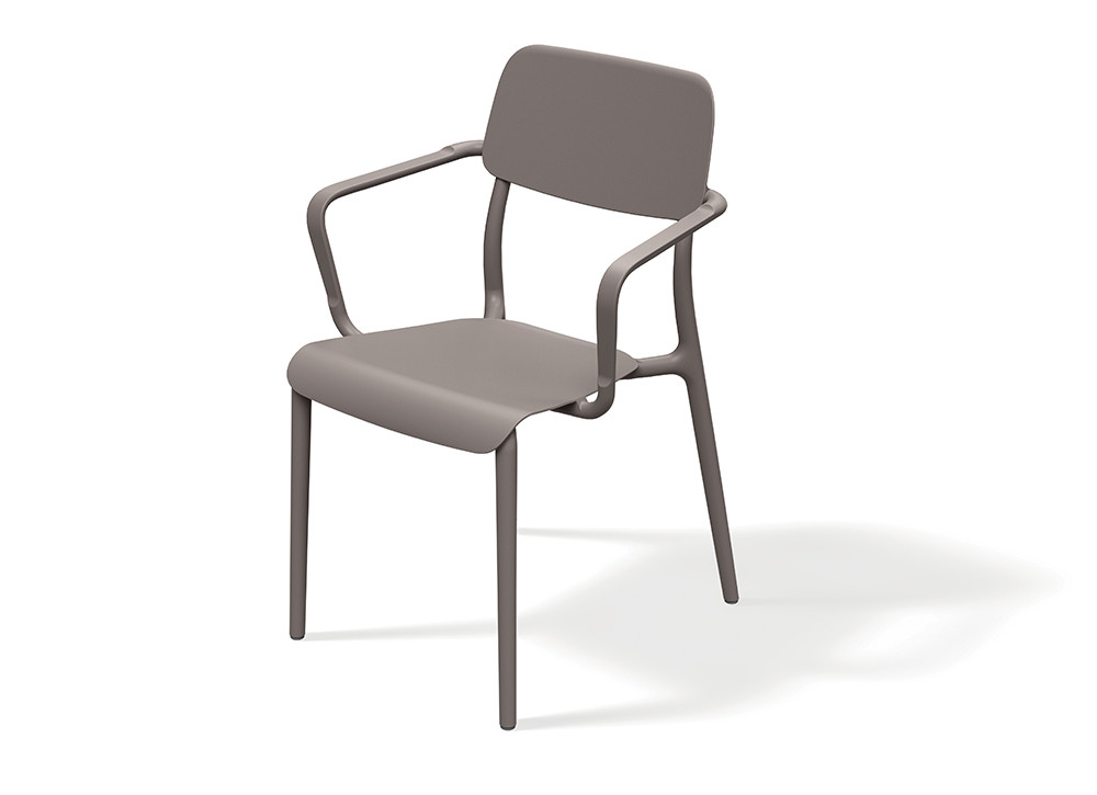 Кресло уличное обеденное VLL- FERNE Remo (коричневый, белый, кирпичный)