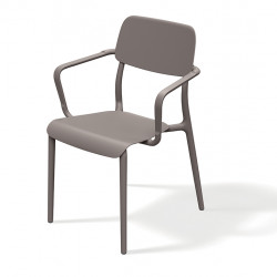 Кресло уличное обеденное VLL- FERNE Remo (коричневый, белый, кирпичный)