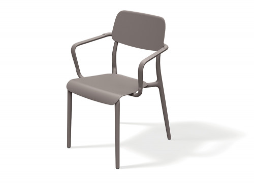 Кресло уличное обеденное VLL- FERNE Remo (коричневый, белый, кирпичный)