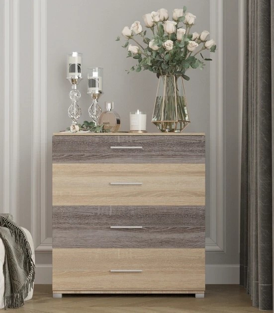 Маленький комод EVR- Бриз К-5 дуб Сонома + фасад трюфель