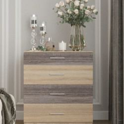 Маленький комод EVR- Бриз К-5 дуб Сонома + фасад трюфель