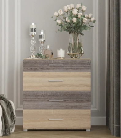 Маленький комод EVR- Бриз К-5 дуб Сонома + фасад трюфель