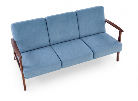 Диван Halmar MILANO 3S небесный/темный-орех  