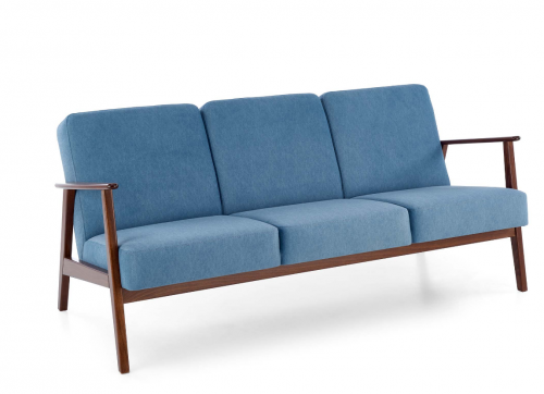 Диван Halmar MILANO 3S небесный/темный-орех  