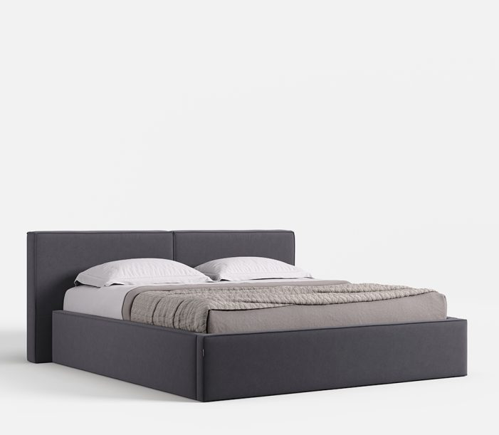 Кровать мягкая MRK- Дуо без каркаса, ткань ENJOY NEW – К1 графит