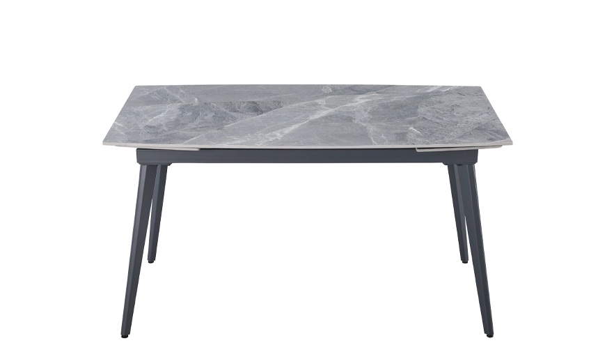 Комплект стол раскладной TOP- Люкс серый глянец /серые ноги 120/180 + 4 стула Изи