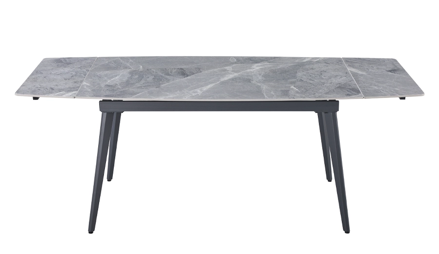 Комплект стол раскладной TOP- Люкс серый глянец /серые ноги 120/180 + 4 стула Изи