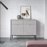 Комод Perfect Home Новая/Nova 2-дверный с 2 ​​ящиками и черными ножками KSZ104 Серый