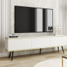 Тумба под ТВ Perfect Home Оро / Oro RTV175 3-дверная с черными ножками Белый