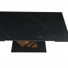 Стол раскладной INI- FERNANDO CERAMIC 160(220)*90 черный мат/ старый дуб