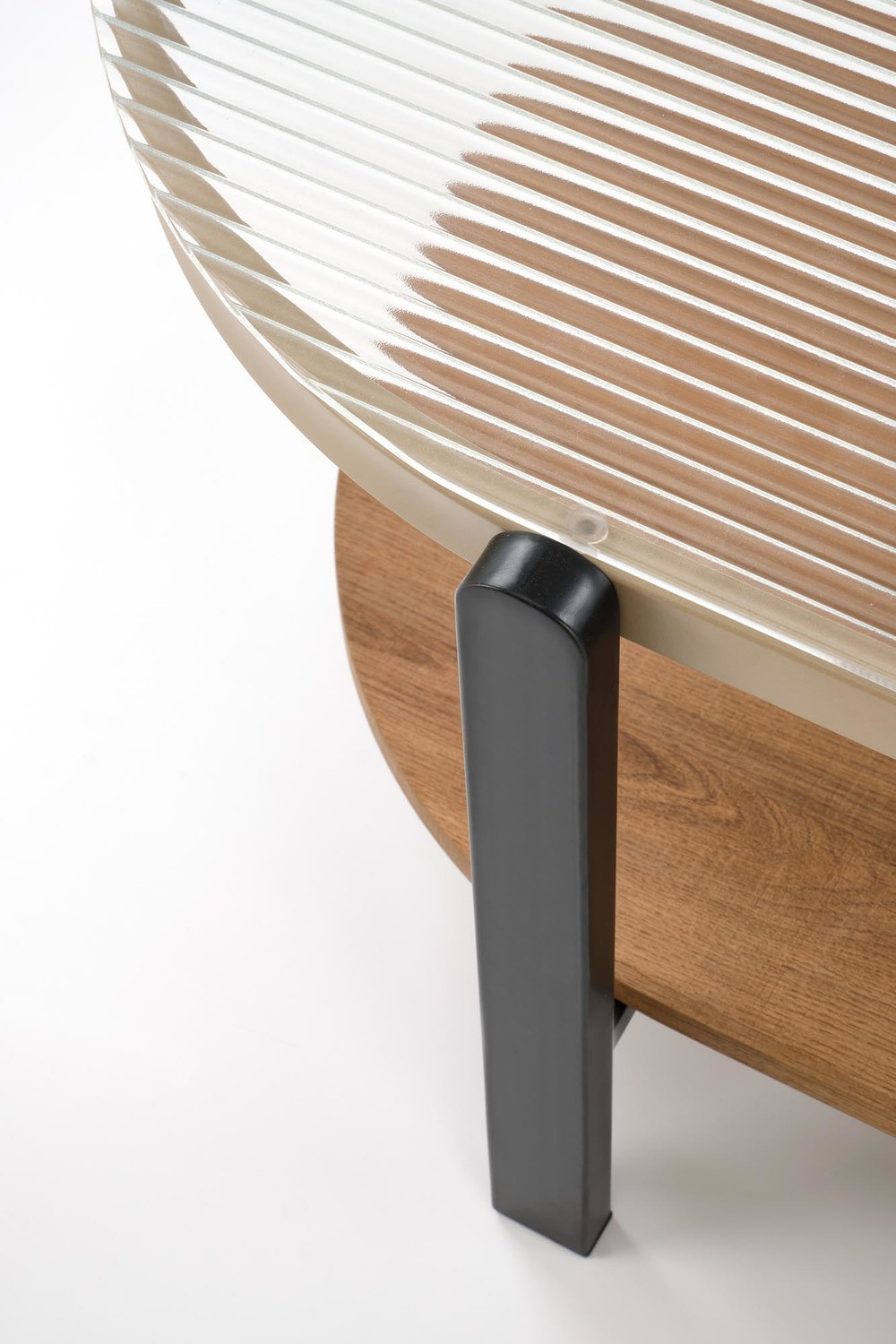 Стол журнальный HALMAR KAMALA прозрачный-натуральный