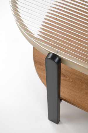 Стол журнальный HALMAR KAMALA прозрачный-натуральный