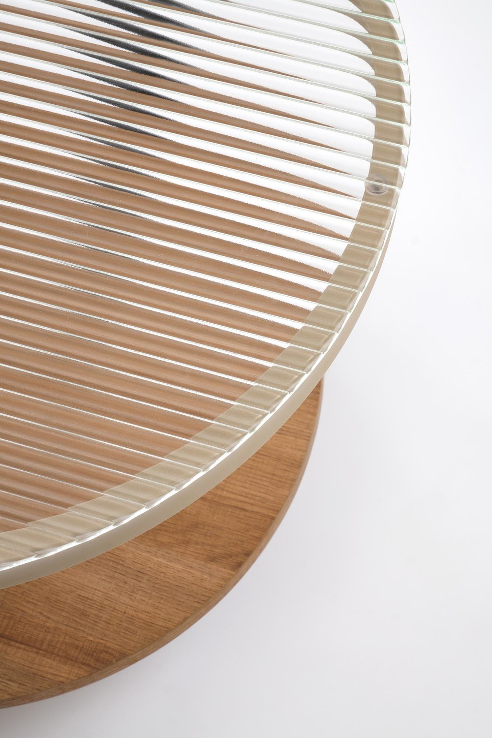 Стол журнальный HALMAR KAMALA прозрачный-натуральный