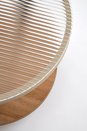 Стол журнальный HALMAR KAMALA прозрачный-натуральный