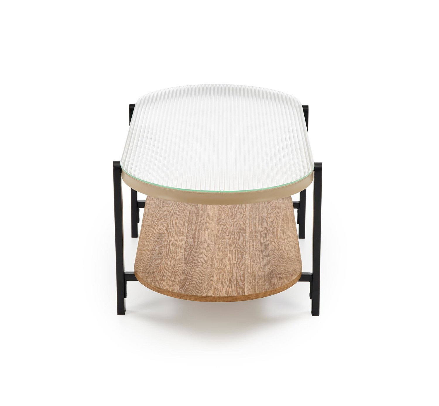 Стол журнальный HALMAR KAMALA прозрачный-натуральный