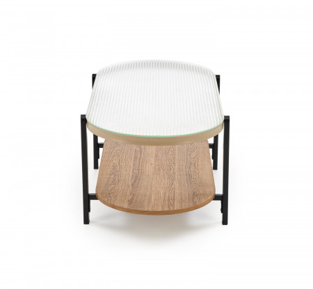 Стол журнальный HALMAR KAMALA прозрачный-натуральный