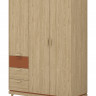 Шкаф на 3 двери с 3 ящиками Helvetia SCANDI 24D5OH19 (дуб/кирпич)