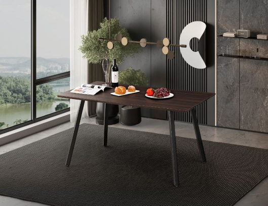 Стол обеденный AMF- Sheffield черный / темно-коричневый