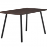 Стол обеденный AMF- Sheffield черный / темно-коричневый