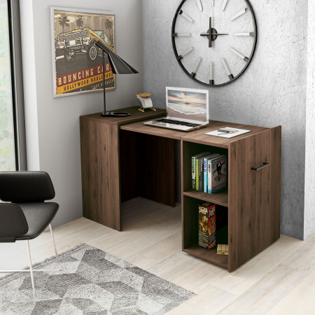 Раздвижной письменный стол Helvetia SMART 24OKLV03 (орех окапи)
