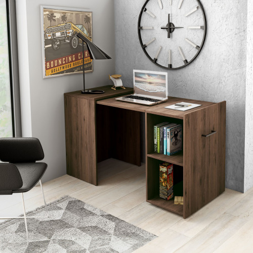 Раздвижной письменный стол Helvetia SMART 24OKLV03 (орех окапи)