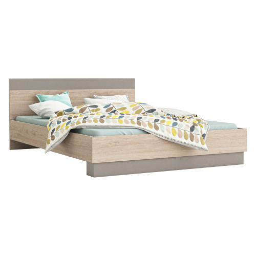 IDEA Кровать 160x200 GRAPHIC дуб/бежевый + стеллаж