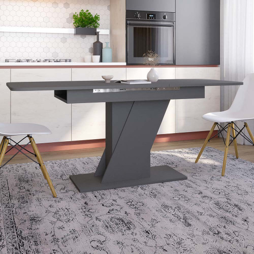 Обеденный стол раскладной LION- Грейс Антрацит (LION-045001) ТОП