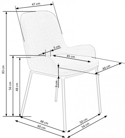 Стул Halmar K-481 серый