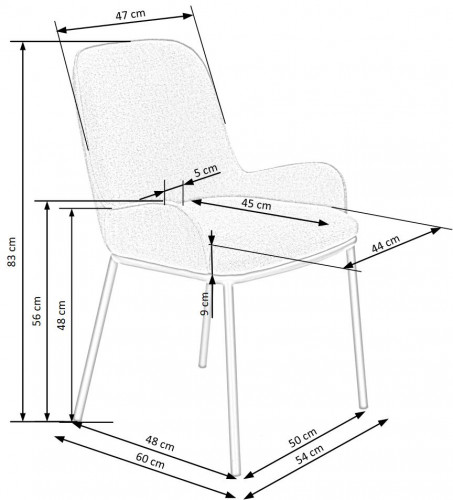 Стул Halmar K-481 серый