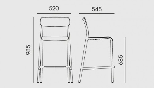 Стул барный уличныйVLL- FERNE Remo (коричневый ,белый, кирпичный)