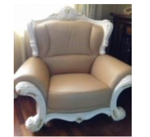 Кресло ONX- Carpenter 208 бел-золото
