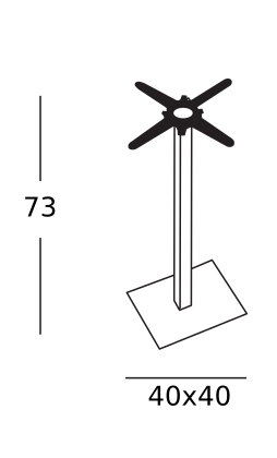 Стол для кафе VLL- SCAB Tiffany D70 (белый мрамор/черный)