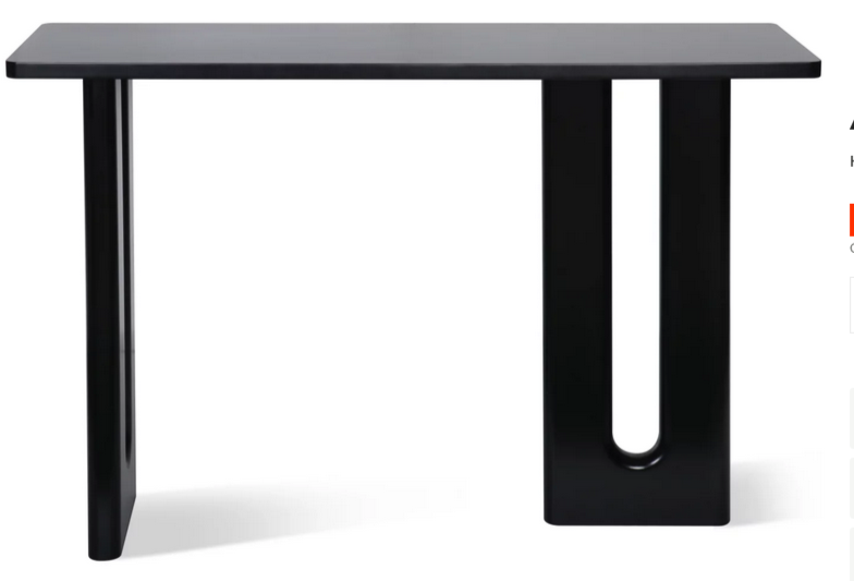 Консольный стол CRV- Arcade, Obsidian black,черный матовый