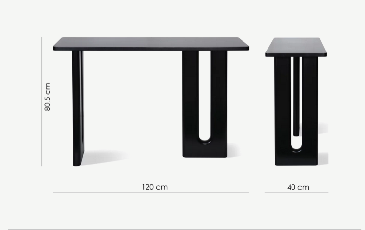 Консольный стол CRV- Arcade, Obsidian black,черный матовый