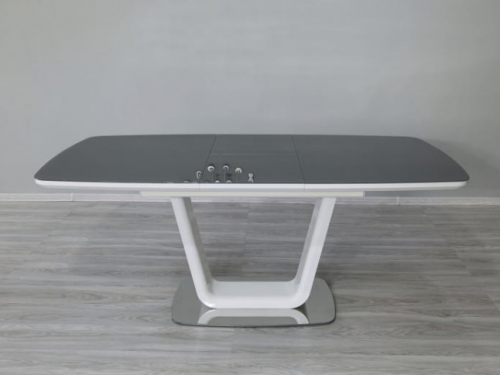 Стол модерн premium Evro- BELARDO DT9923 Grey/White Gloss 140*90